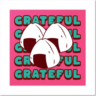 Filling Grateful, Funny Cute Delicious Positive Food Pun, Grateful Posters and Art